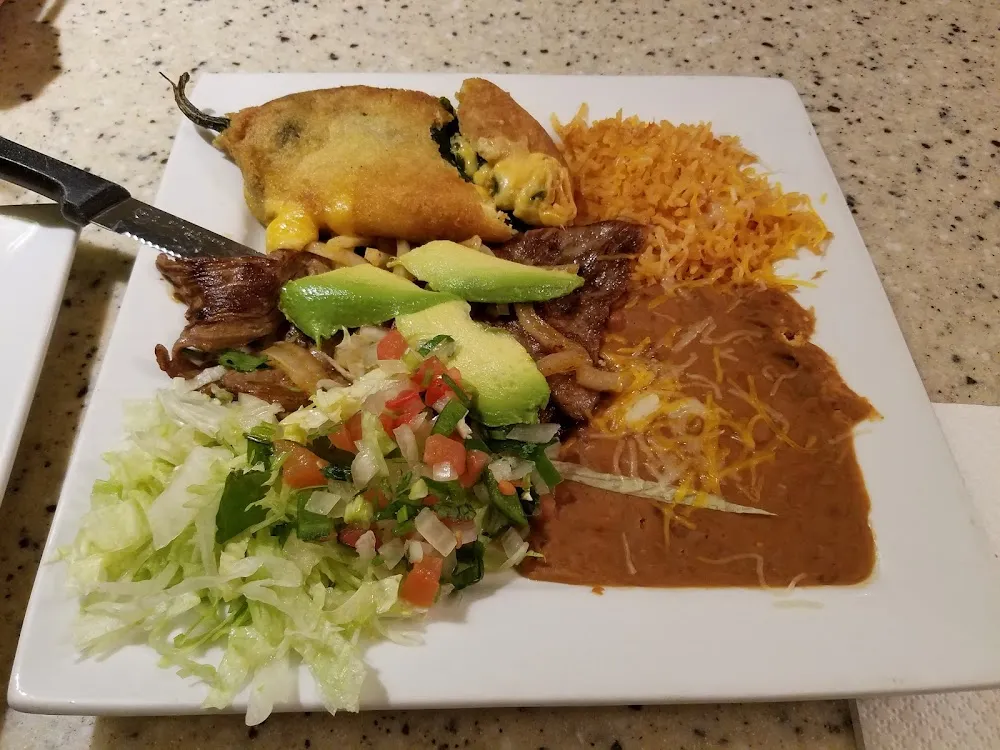 Chile Relleno and Carne Asada